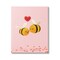 Stupell Industries Romantic Bumblebees Pink Hearts Canvas Wall Art